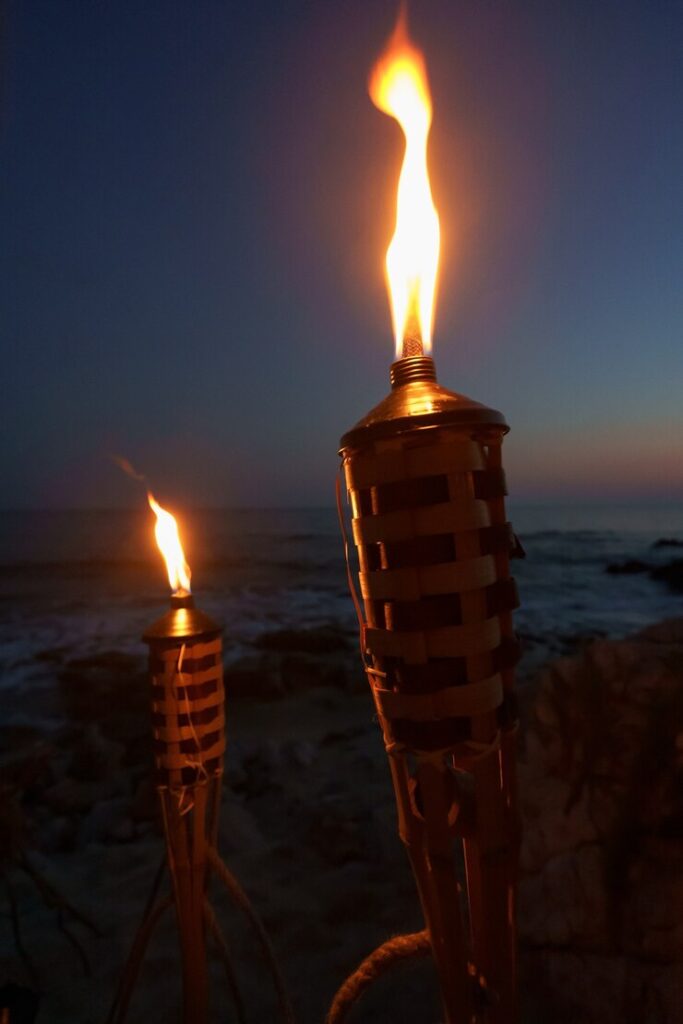 deck lighting ideas torches 2