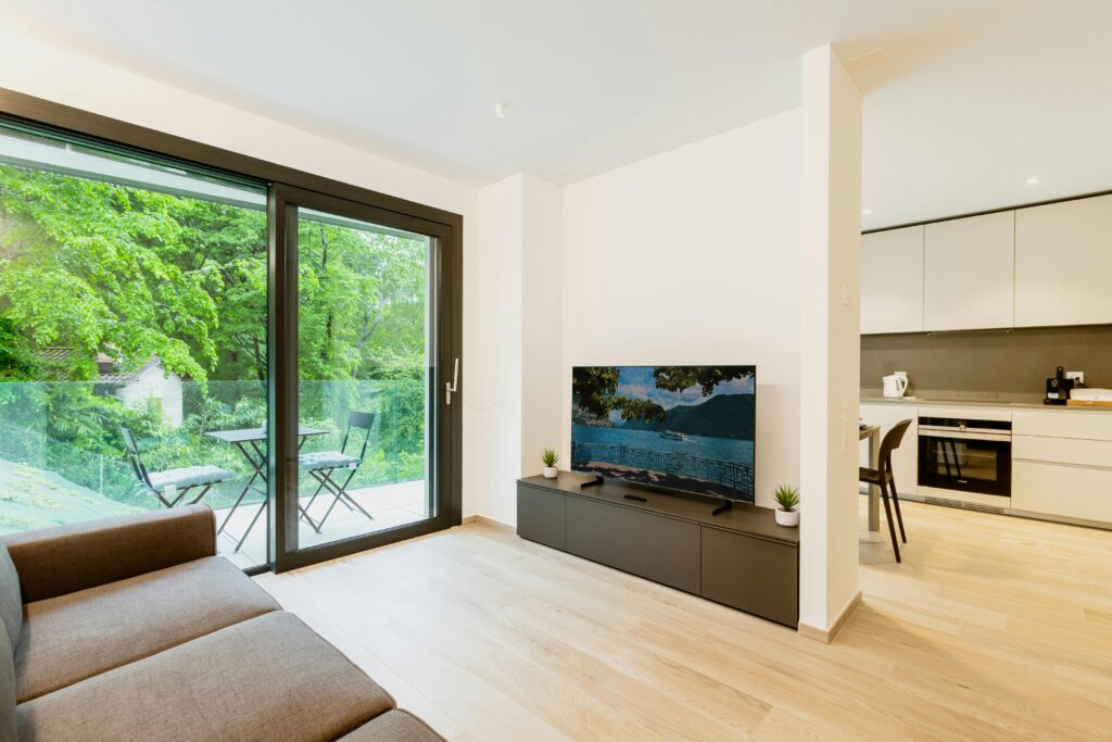 sliding glass door living room