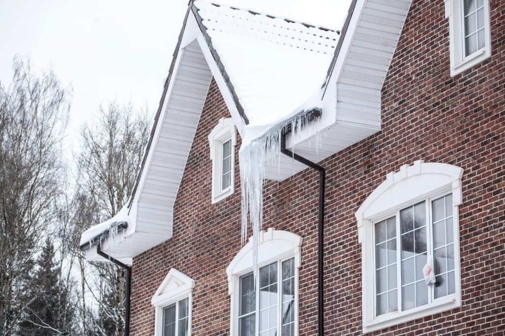 snowy neighborhood